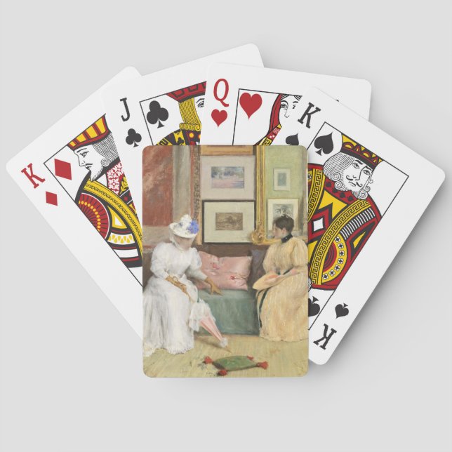 A Friendly Call, 1895 (oil on canvas) Playing Cards (Back)