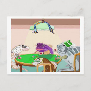 A Friendly Game Of Blackjack Postcard