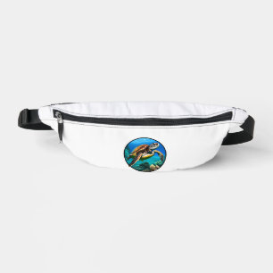 A friendly sea turtle swimming in the ocean bum bags