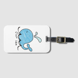A FRIENDLY WHALE IN HIS SEA Luggage Tag