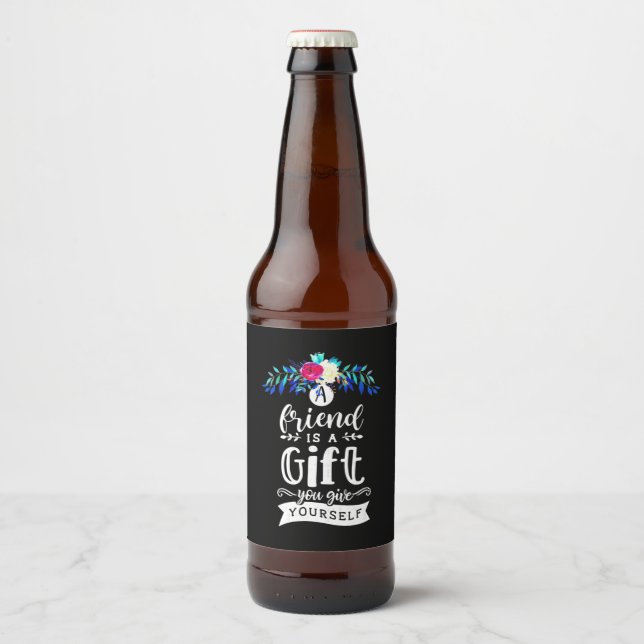 A Friends Is A Gift Beer Bottle Label (Front)