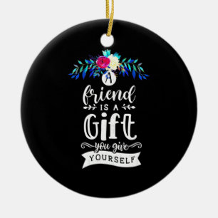 A Friends Is A Gift Ceramic Tree Decoration