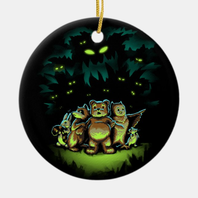 A Frightening Forest Ceramic Tree Decoration (Front)
