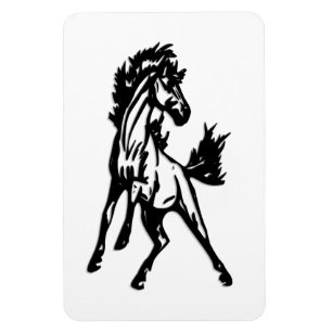 A Frisky Jumping Horse in the Wild Magnet