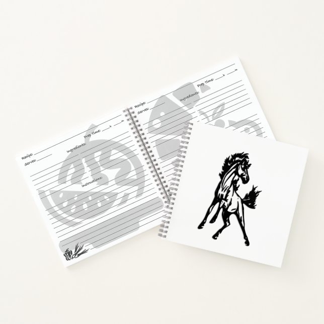 A Frisky Jumping Horse in the Wild Notebook (Inside)