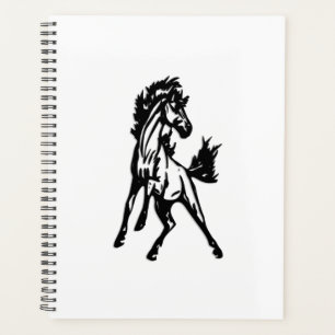 A Frisky Jumping Horse in the Wild Planner