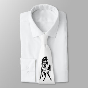 A Frisky Jumping Horse in the Wild Tie