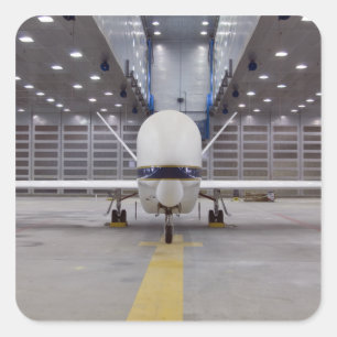 A front view of a Global Hawk unmanned aircraft Square Sticker