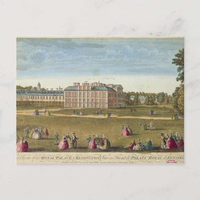 A Front View of the Royal Palace of Kensington Postcard (Front)