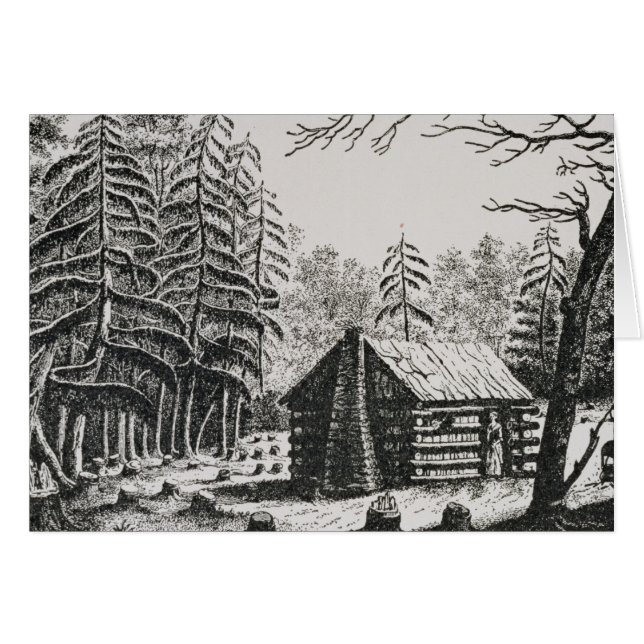 A frontier cabin, from 'The Pageant of America (Front Horizontal)