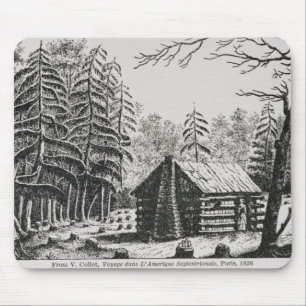 A frontier cabin, from 'The Pageant of America Mouse Pad