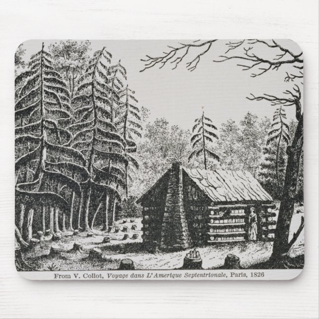 A frontier cabin, from 'The Pageant of America Mouse Pad (Front)