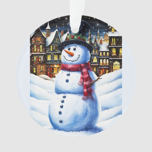 A FROSTY CHRISTMAS EVE ORNAMENT (Front)