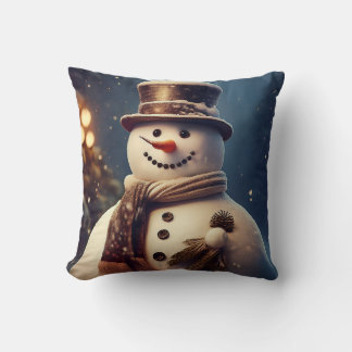 "A Frosty Friend for the Holidays" Cushion