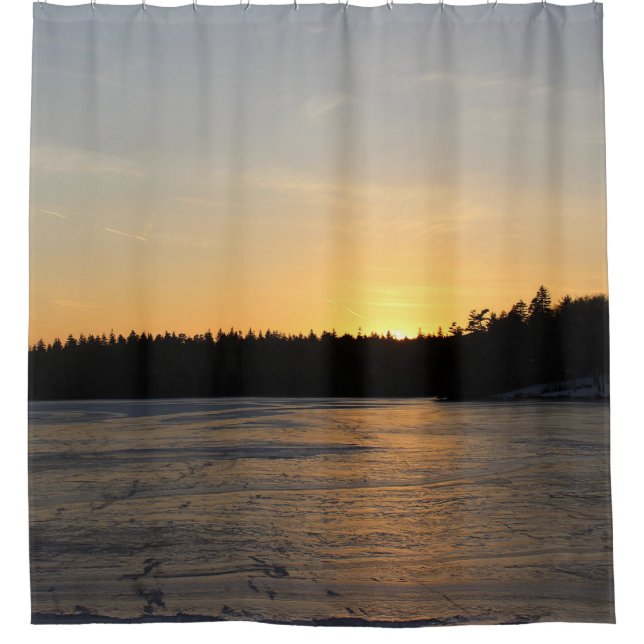 A Frozen Sunset Shower Curtain (Front)