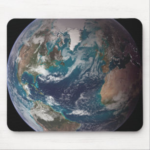 A full view of Earth showing global data 2 Mouse Pad
