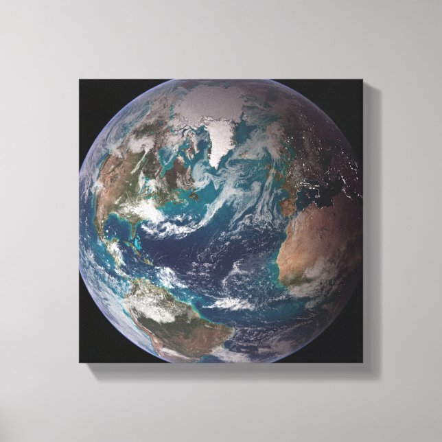A full view of Earth showing global data Canvas Print (Front)