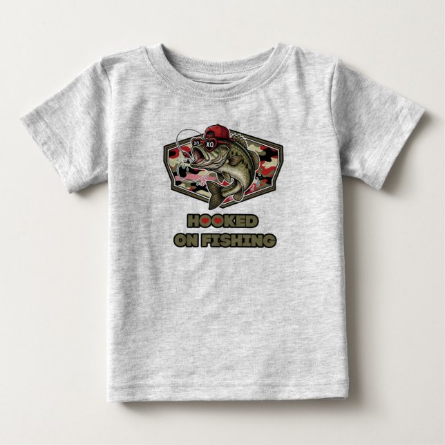 A fun and bold illustration of a cool bass  baby T-Shirt (Front)