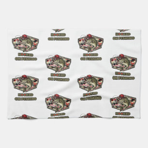 A fun and bold illustration of a cool bass tea towel