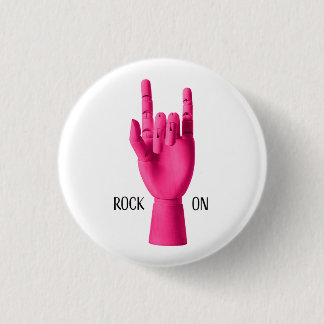 A fun badge. Rock On! 3 Cm Round Badge