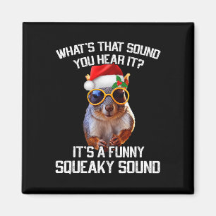 A Fun Squeaky Sound Christmas Squirrel Xmas Magnet