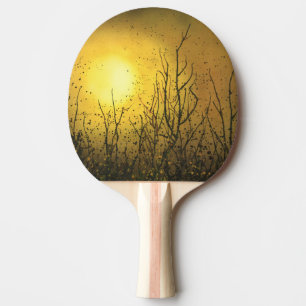 A Funky Gold Table Tennis Bat Ping Pong Paddle