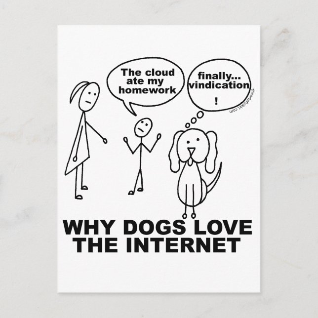 A Funny Ate My Homework Joke Postcard (Front)