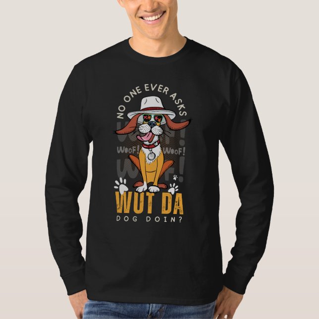 A funny Dog Wearing hat and sunglasses  T-Shirt (Front)