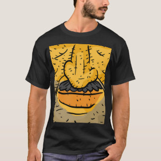 A Funny Face Mask Cover Of A Man With A Moustache. T-Shirt