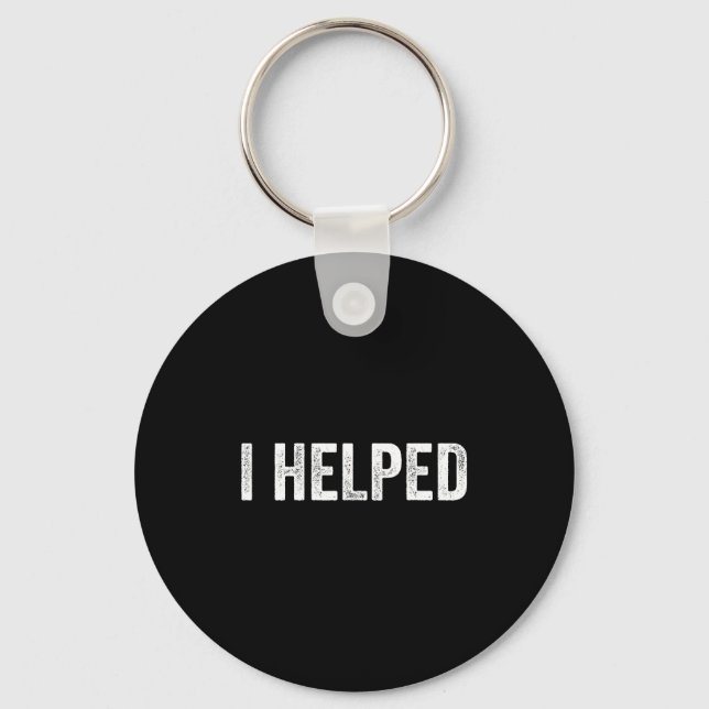 A Funny Growing Tiny Human Helped Matching Key Ring (Front)