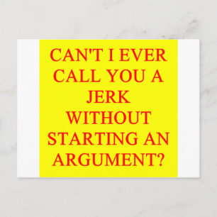 a funny insult for jerks postcard
