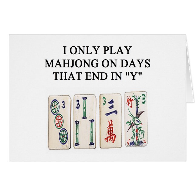 a funny mahjong design (Front Horizontal)