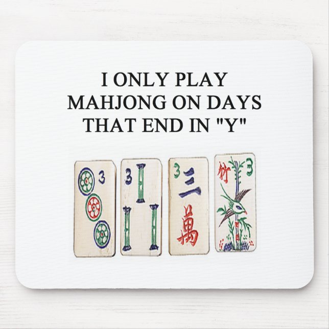 a funny mahjong design mouse pad (Front)