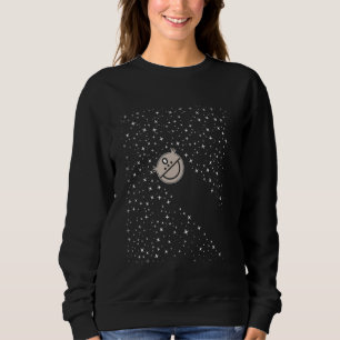 A funny robot vacuum cleans up stars on the Milky  Sweatshirt