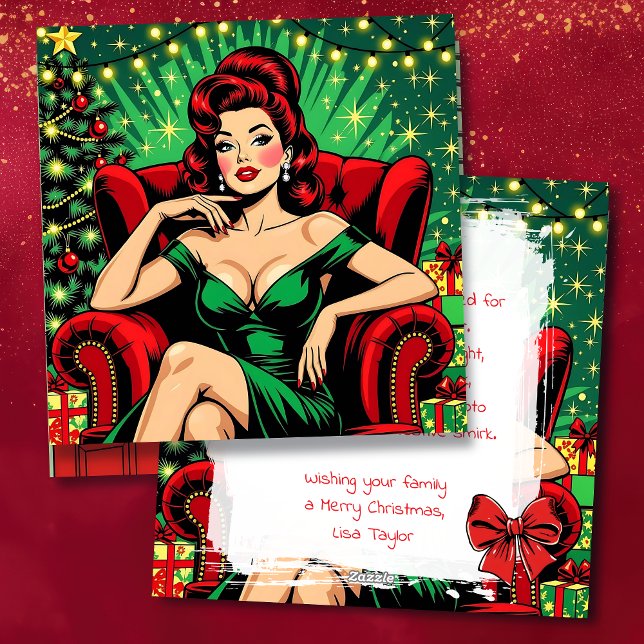 a Funny Sarcastic Retro Christmas Holiday Card (Creator Uploaded)
