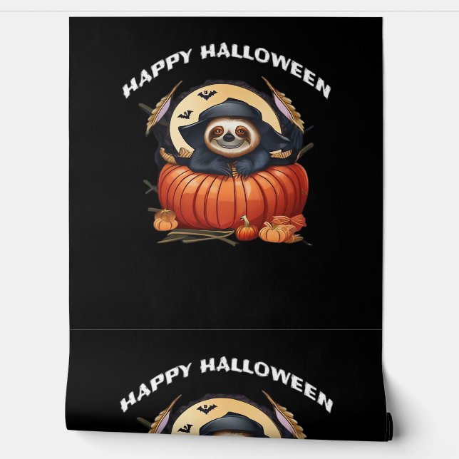 A funny sloth celebrating Halloween Essential T-Sh Wallpaper (Unrolling)