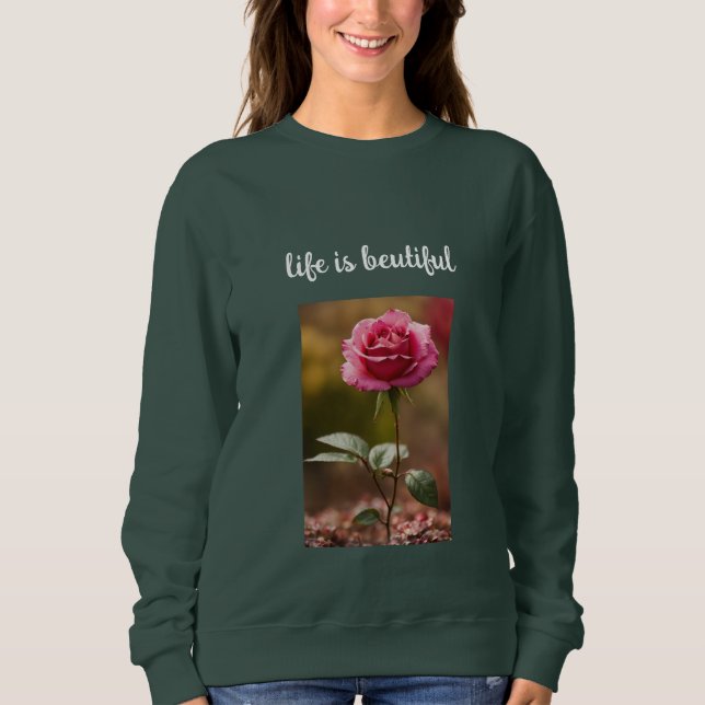 "A Fusion of Comfort and Style" Women sweatshirt (Front)