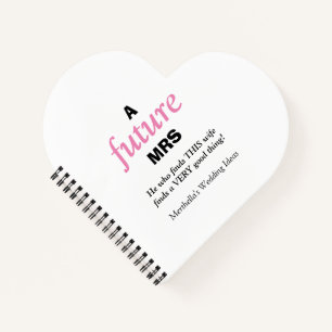 A FUTURE MRS Christian Wedding Ideas Pocket Notebook