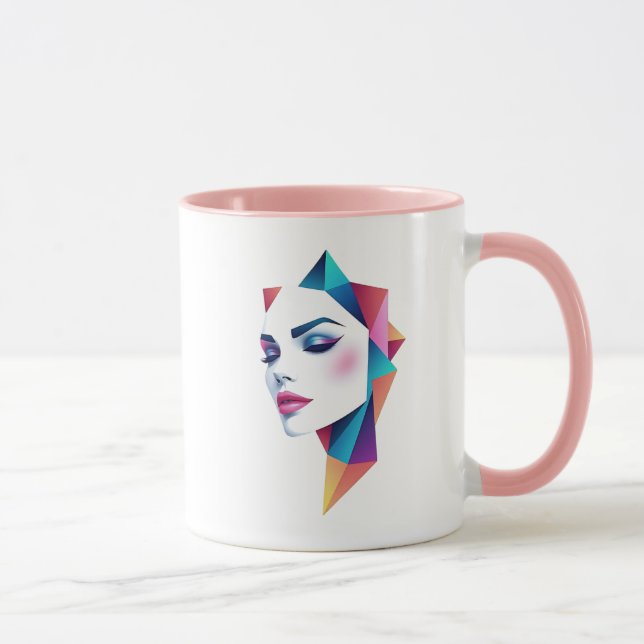 A futuristic portrait of a woman. mug (Right)