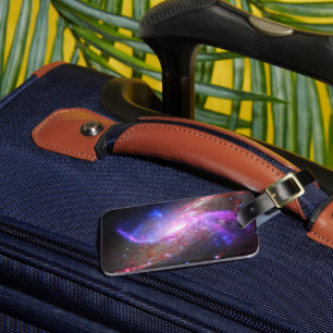 A Galactic Light Show In Spiral Galaxy Ngc 4258. Luggage Tag
