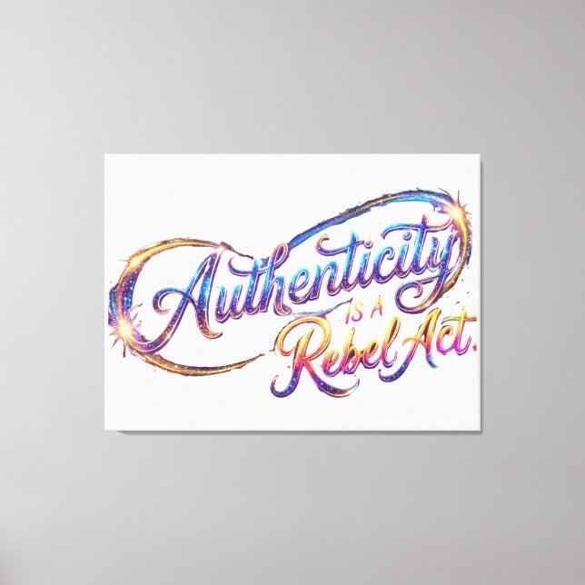 A Galaxy in a Pen Stroke Canvas Print (Front)