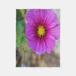 A Galaxy Inside a Flower Fleece Blanket