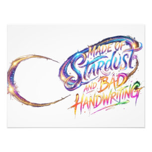 A Galaxy on a Pen Stroke Photo Print
