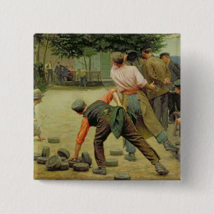 A Game of Bourles in Flanders, 1911 15 Cm Square Badge