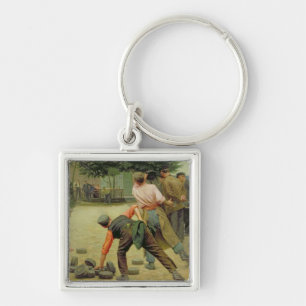 A Game of Bourles in Flanders, 1911 Key Ring