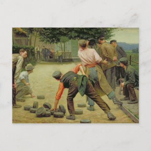 A Game of Bourles in Flanders, 1911 Postcard