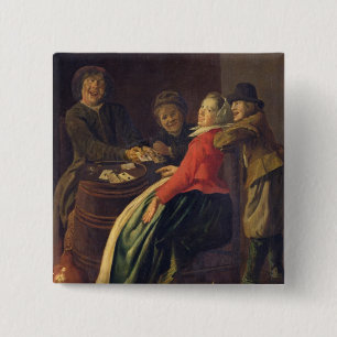 A Game of Cards 15 Cm Square Badge