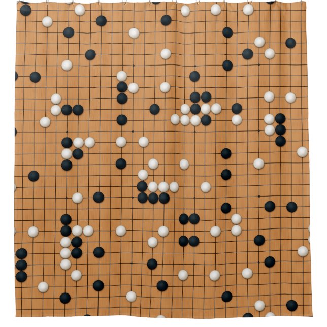 A game of Go Shower Curtain (Front)