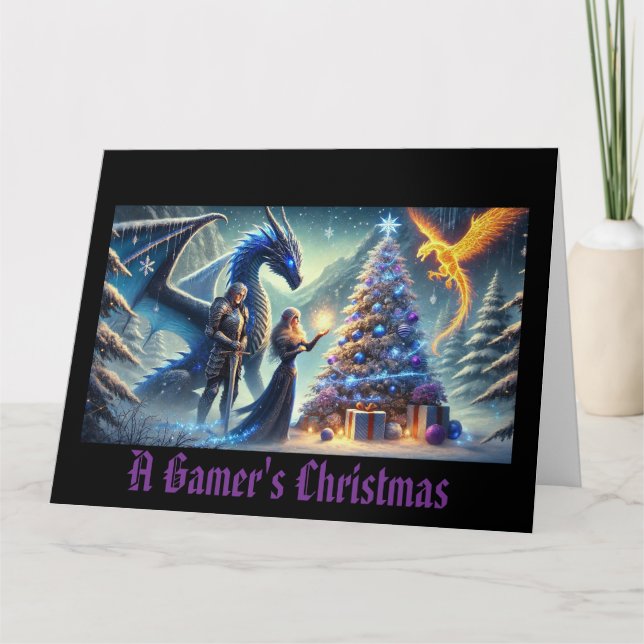 A Gamer's Christmas Fantasy Card (Front)