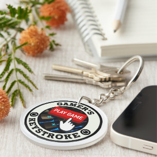 A Gamer's One and Only Keystroke Key Ring